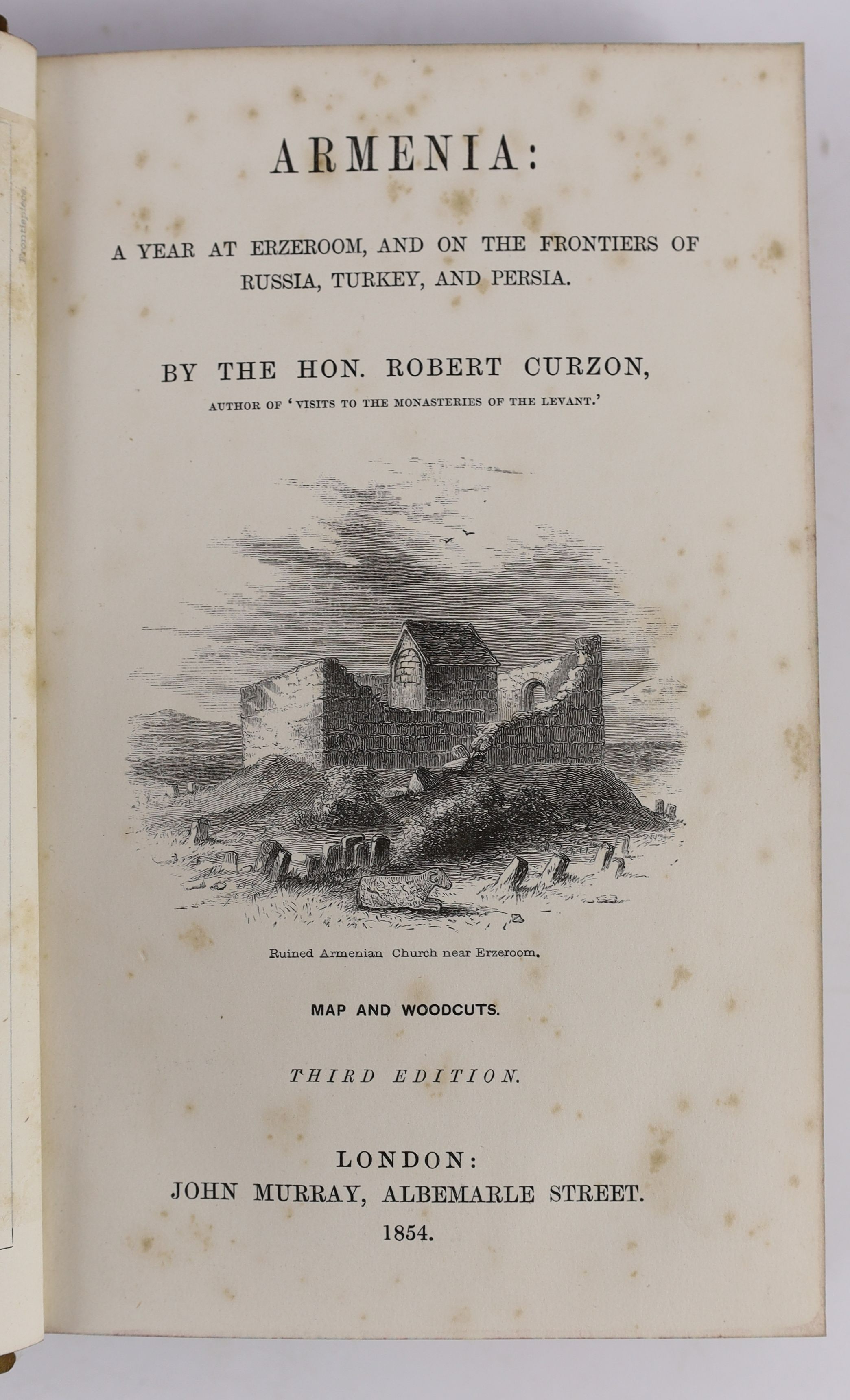 European Travel - Baxter, William Henry - Impressions of Central and Southern Europe, 8vo, calf, ink presentation inscription to front fly leaf, early and final leaves spotted, Longman, Brown, Green and Longmans, London,